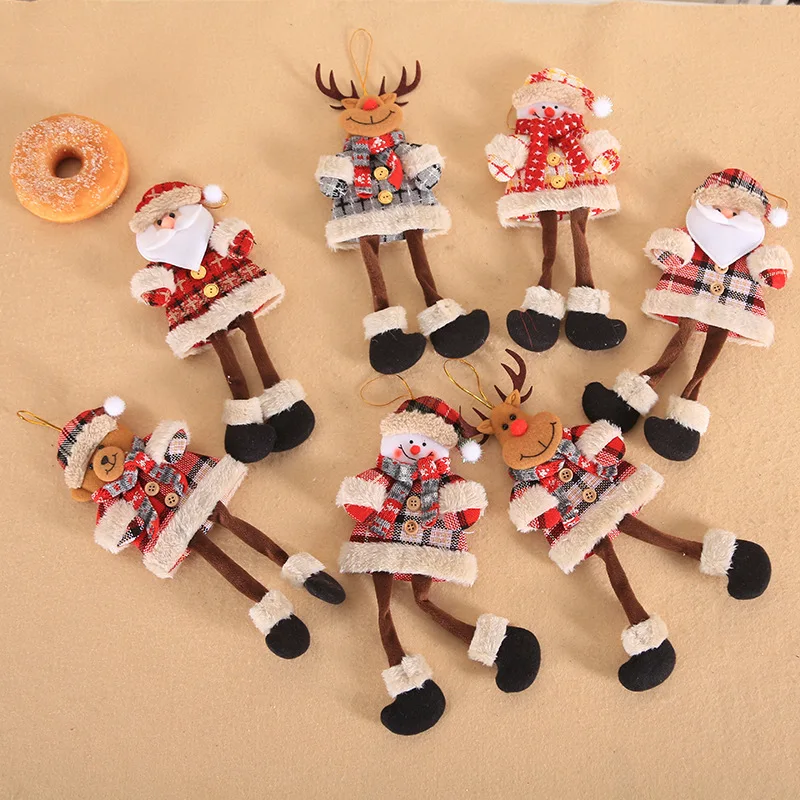 Christmas Home Decor Hanging Ornaments Santa Dolls Christmas Tree Decorations New Year Hangings Decorations Enfeites De Natal
