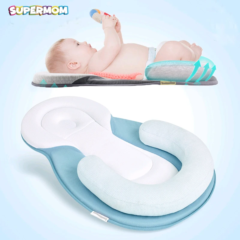 Multifunction Baby Crib Travel Sleep Pillow Newborn Anti-rollover Safety Cushion Baby Sleep Positioning Pad Portable Folding Bed