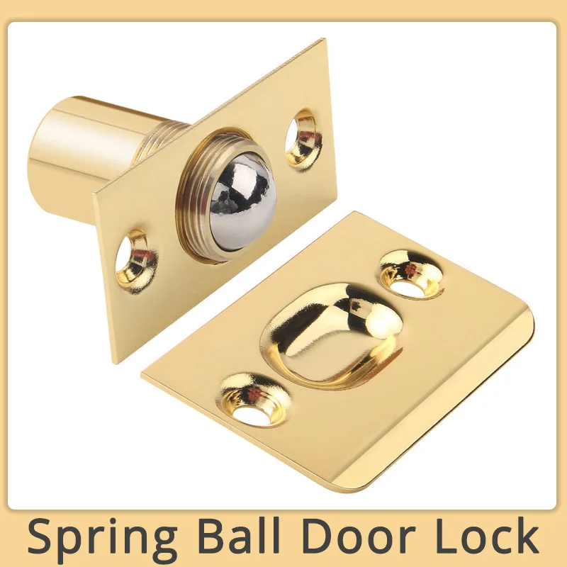 

Spring Ball Catch Latch Ktv Lock Invisible Wooden Door Keyless Locking Buckle Furniture Home Improvement Hardware Accessories