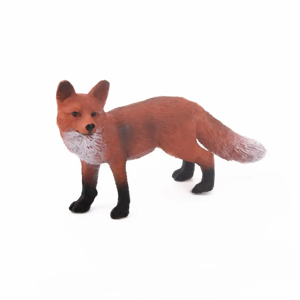 

High Simulation Lifelike Cute Nature Wild Animal Toy Red-fox Model Figurine Action Figures Kids Educational Toys Home Decor