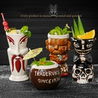 hollywood baby creative statue human skeleton ceramics tiki mug bar special wine drinks diy cocktail glass skull smoothies cup