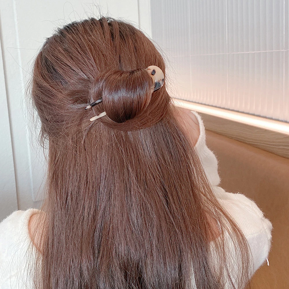 U образная шпилька для волос зажимы из уксусной ракушки шпильки головной убор