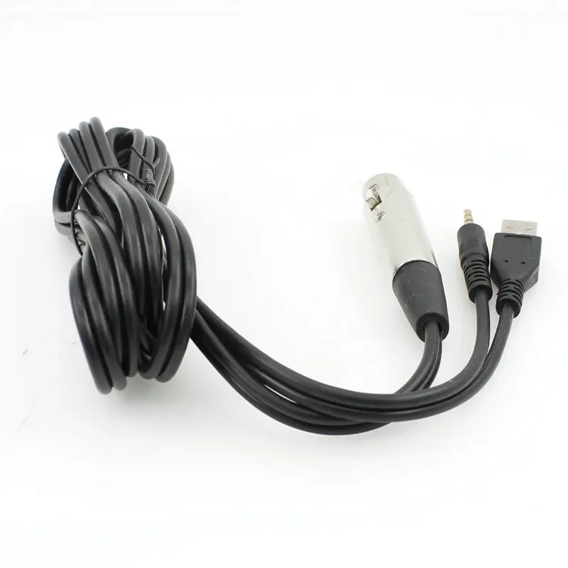 Микрофон выделенный(USB+ 3,5 мм) двойной кабель Поддержка подключения звуковой карты уменьшить фоновый шум