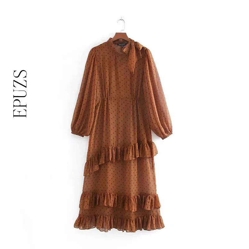 Винтажное плиссированное платье в горошек женское элегантное миди комплект из