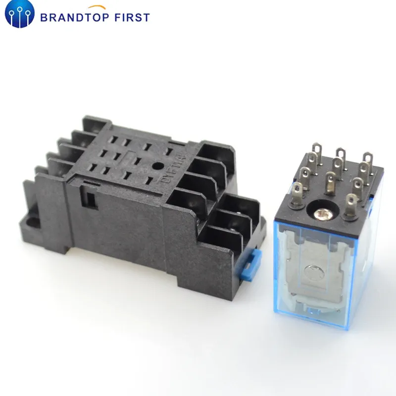 Промежуточное реле MY3NJ маленькое электромагнитное питания с базой 11 контактов