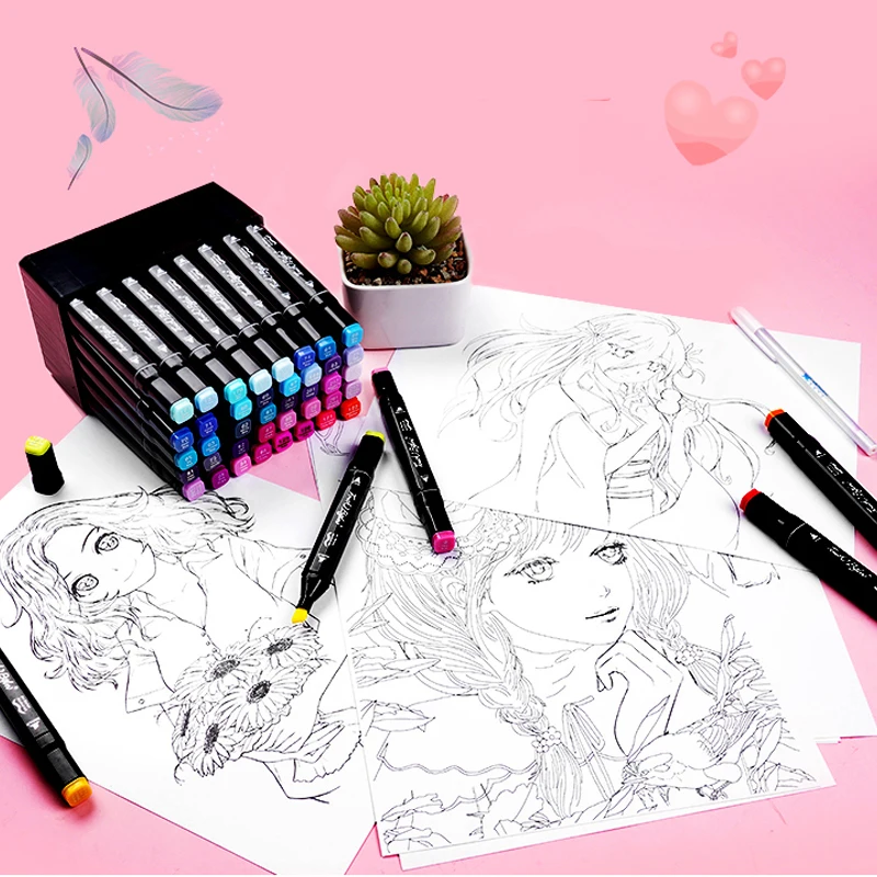 

Zanken coloring line drafts watercolor markers coloring copying children students animation painting and graffiti