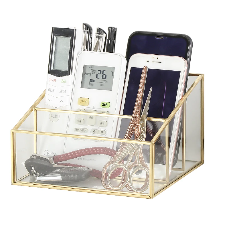 

New Europe Metal Makeup Brush Storage Tube Eyebrow Pencil Makeup Organizer Bead Crystal Jewelry Sundries Storage Box Dropshiping