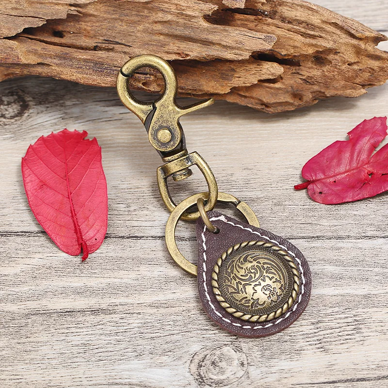 Мужской брелок из сплава и кожи в стиле панк кожаные этнические маленькие