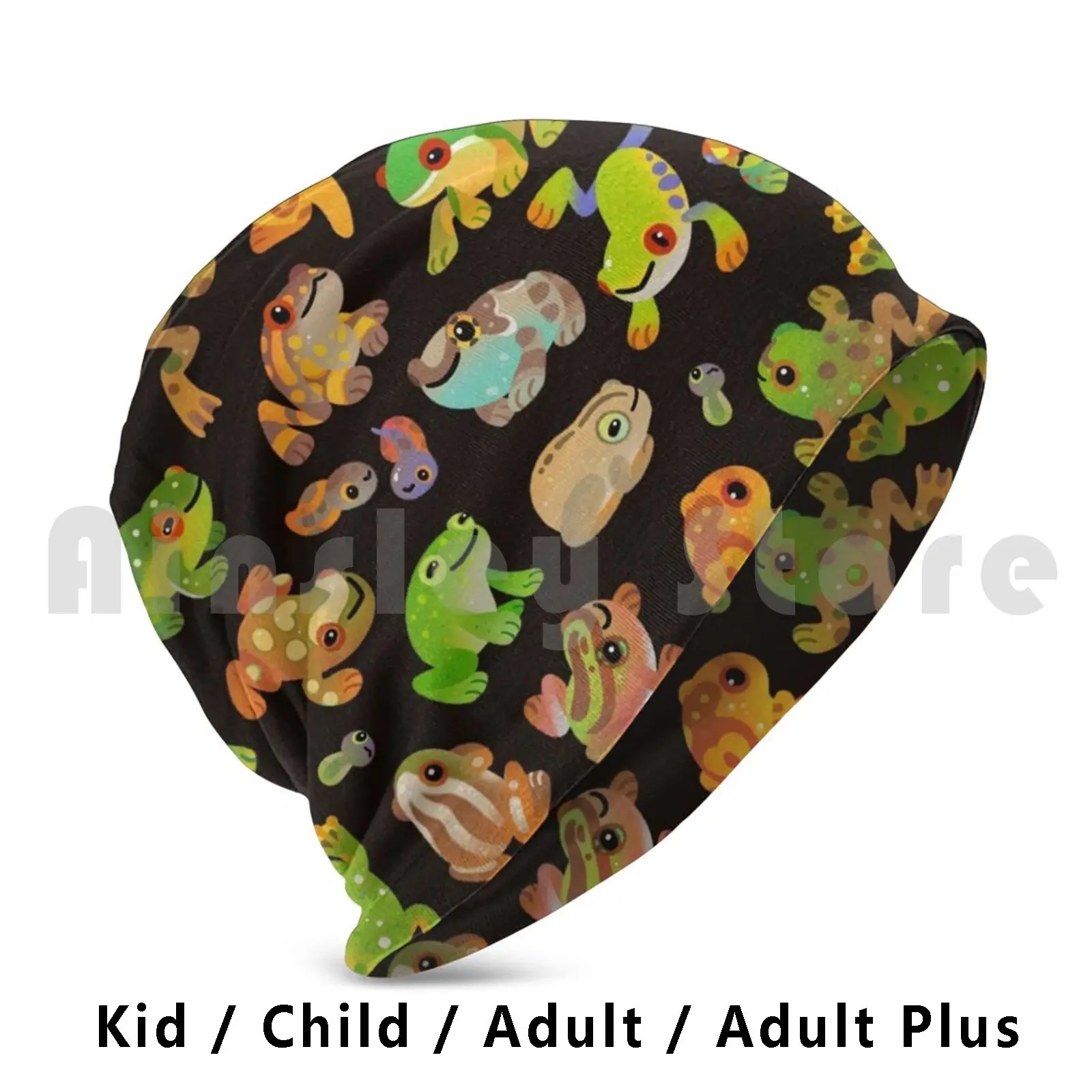 

Вязаная Шапка-бини с принтом лягушки, 2444