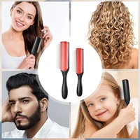 womens 9 rows hair comb brush scalp massage anti dandrushing magic detangling dryer hairbrush styling brosse cheveux femme
