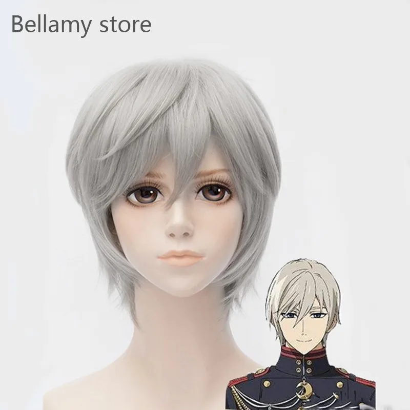 Парик для косплея Hiiragi Shinya из аниме серафа конца короткая термостойкая одежда