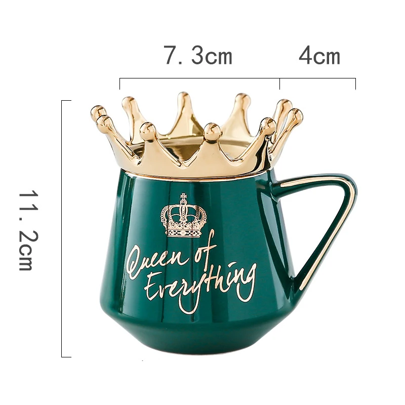 Кружка Queen of All с искусственной кожей и ложкой керамическая кофейная чашка