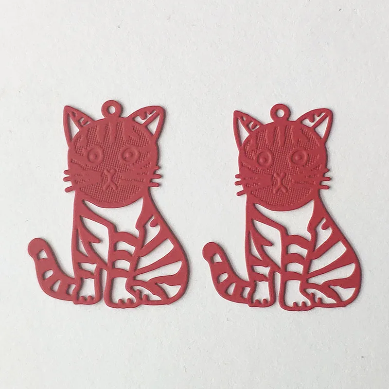 

Filigree Cute Cat DIY Accessories Components for Women Solid Color Matt Pendant Dangle Earrings Fashion Jewelry Gift Wholesale