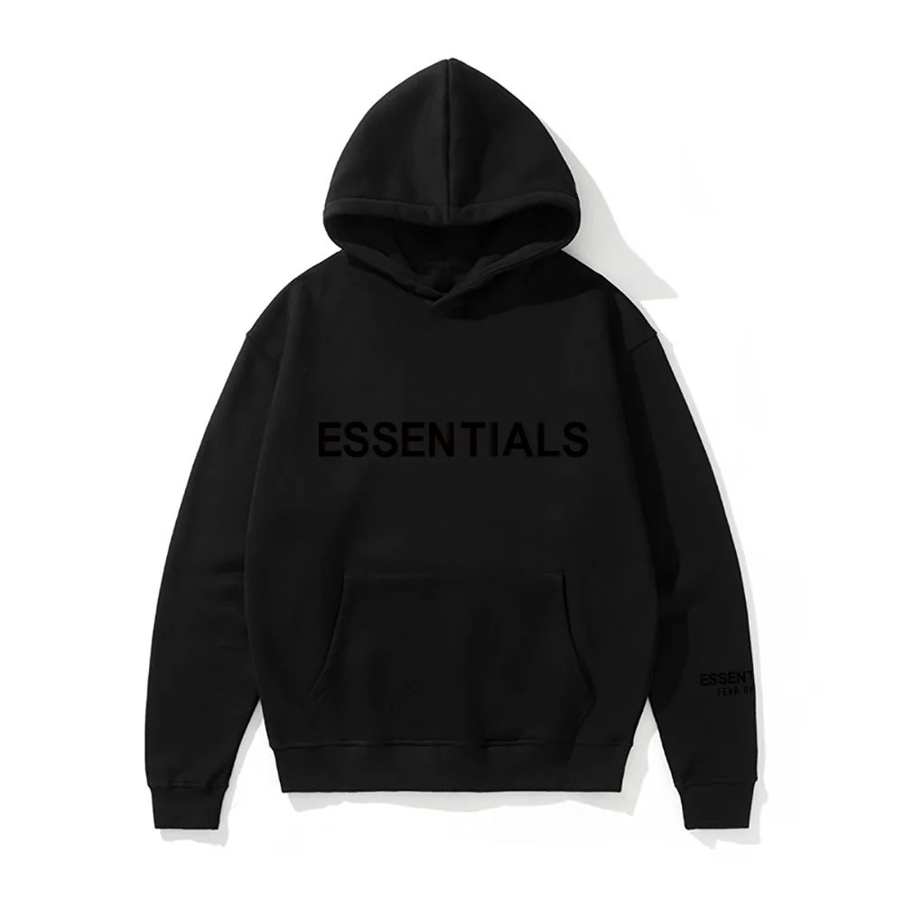 

Sudadera con capucha de hiphop Essential para Mujer, Top de manga larga, Sudadera con cuello redondo, jersey de lana de algodn,
