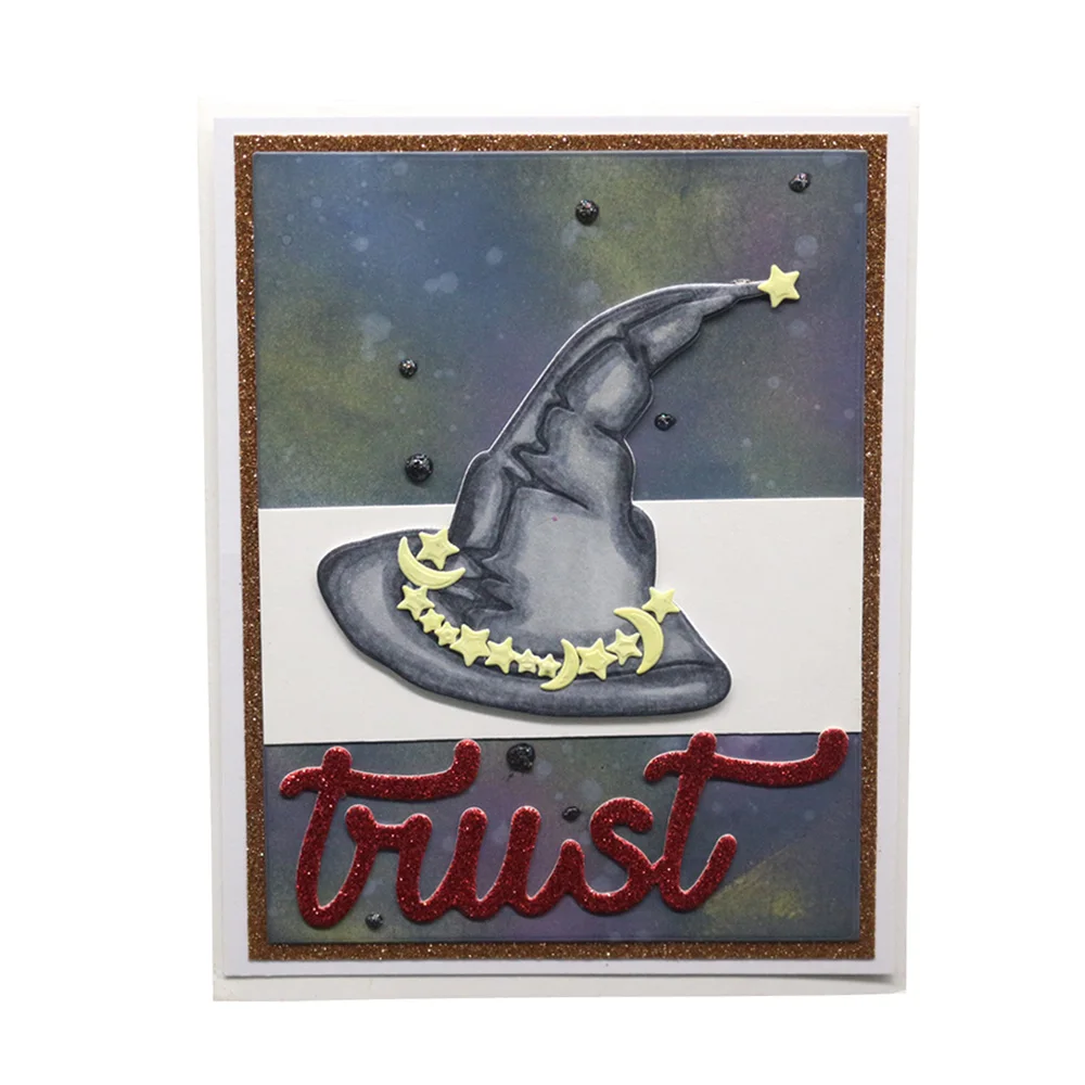 Новый Хэллоуин/Шляпа Волшебника/Забавный фон тиснение режущий пресс-форма