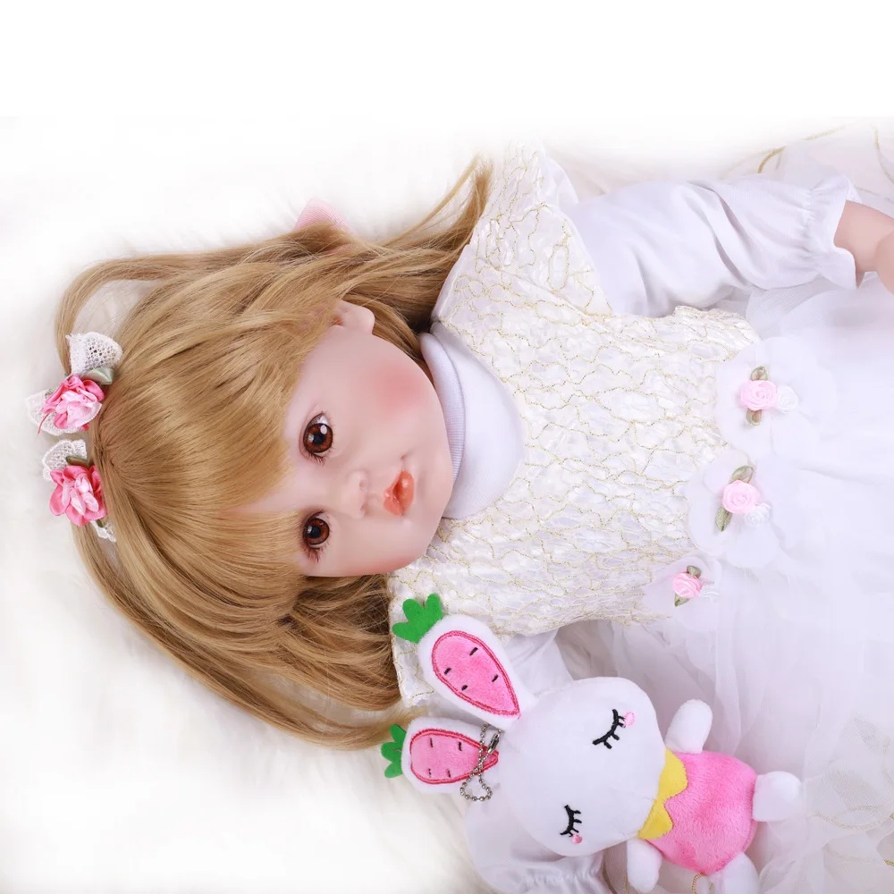 Pickwoo 48 см bebes Кукла реборн девочка кукла мягкий силиконовый хлопок Boneca reborn Brinquedo