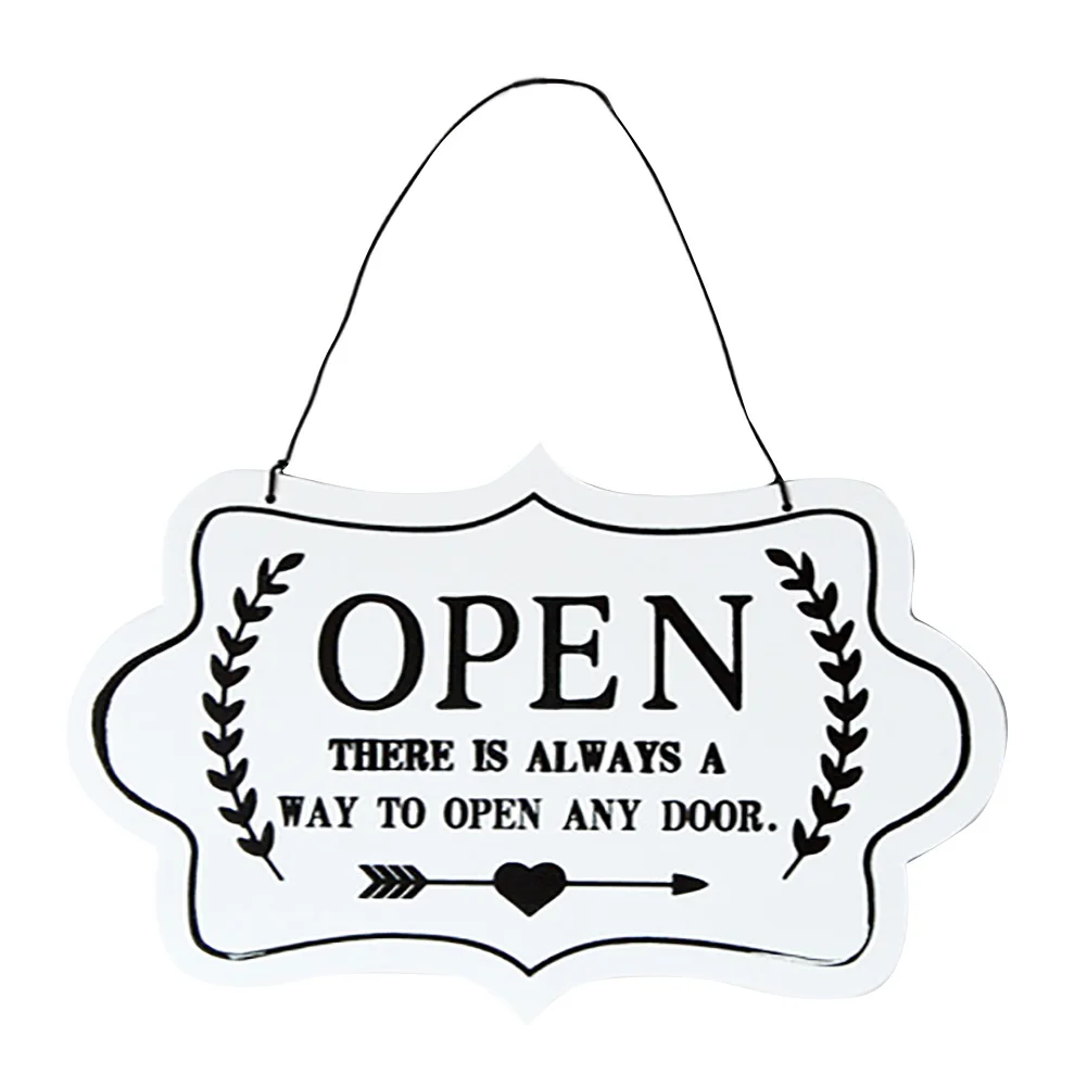 

Door Greeting Hanging Sign Display Wall Double Side Store Business Notice Cafe Crafts Window Wooden Board Decor Restaurant
