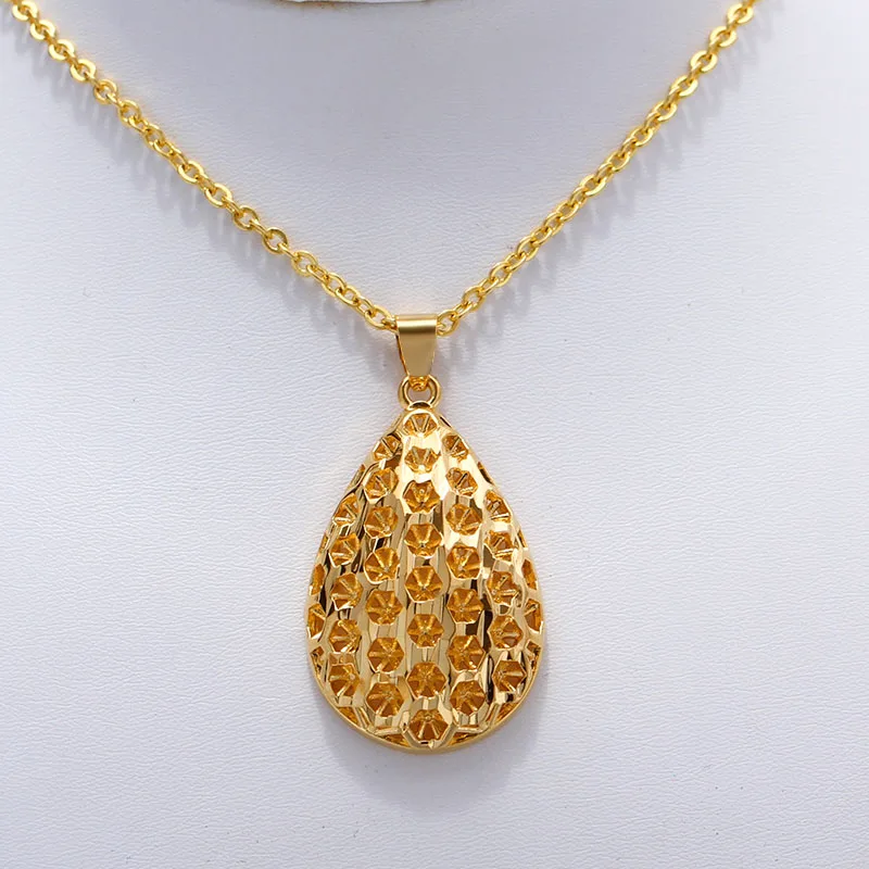 Кулон и ожерелье WANDO в форме цветка романтическое ювелирное изделие золотого