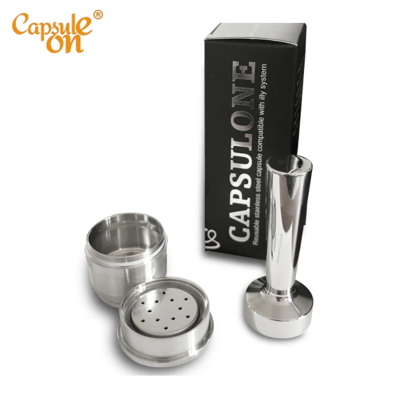 1 Thread and tamper Capsulone/Совместимость с illy Кофеварка/нержавеющая сталь Металл Многоразового Использования capsule2 подходит для illy кафе капсулы - Цвет: 1 Thread and tamper