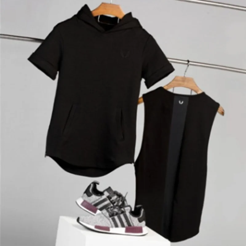 

Summer men's running breathable sweat-absorbent sports sleeveless vest European and American fashion brand color matching vest