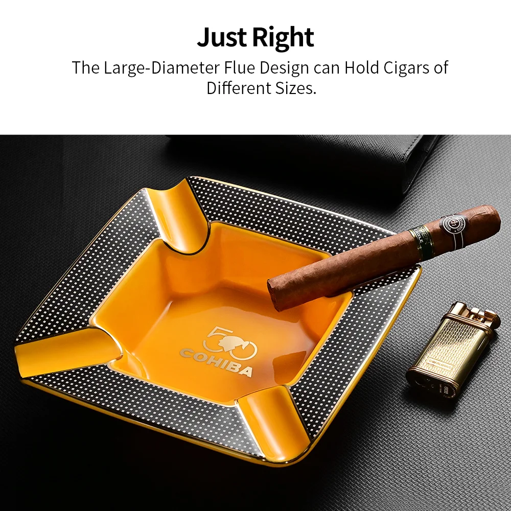 Пепельница для сигар COHIBA 4 сигары Керамическая Настольная пепельница пепельницы