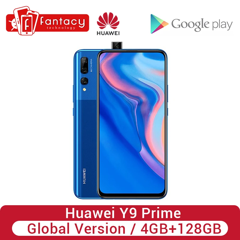 Глобальная версия Huawei Y9 Prime 4 ГБ 128 Гб Смартфон AI Тройная задняя камера Авто