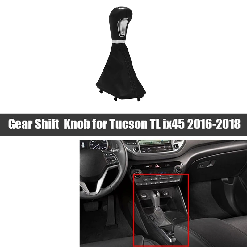 

Рычаг переключения передач из АБС-кожи для HYUNDAI Tucson TL Ix45 2016-2018