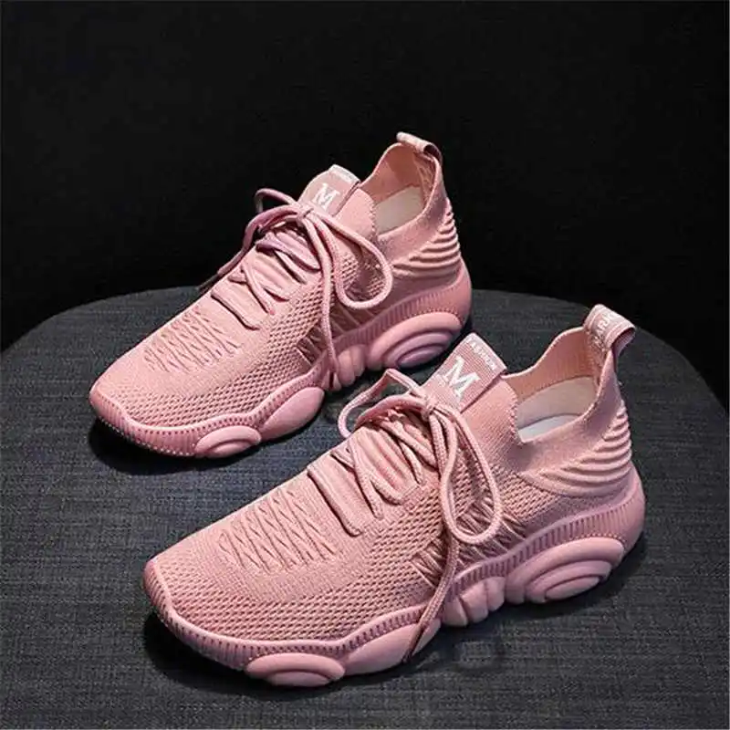 

2020 summer and autumn new flying woven students wild breathable socks white women's shoes