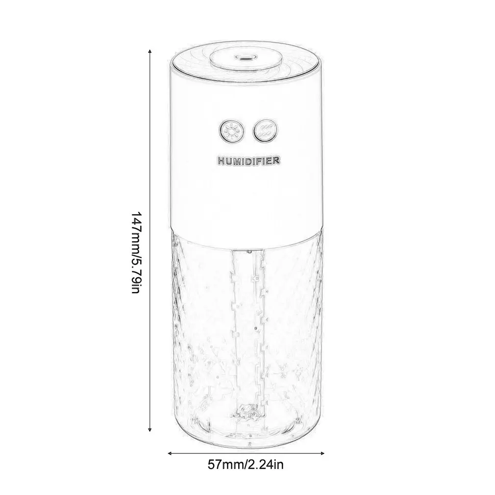 

200ml Air Humidifier USB Portbale Humidifier Wireless Diffuser Rechargeable Air Purifiers Essential Oil Cleaner Home