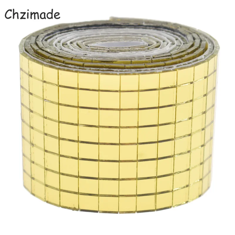 Самоклеящиеся зеркала Chzimade 5 м/10 м из настоящего стекла розового золота мозаичная