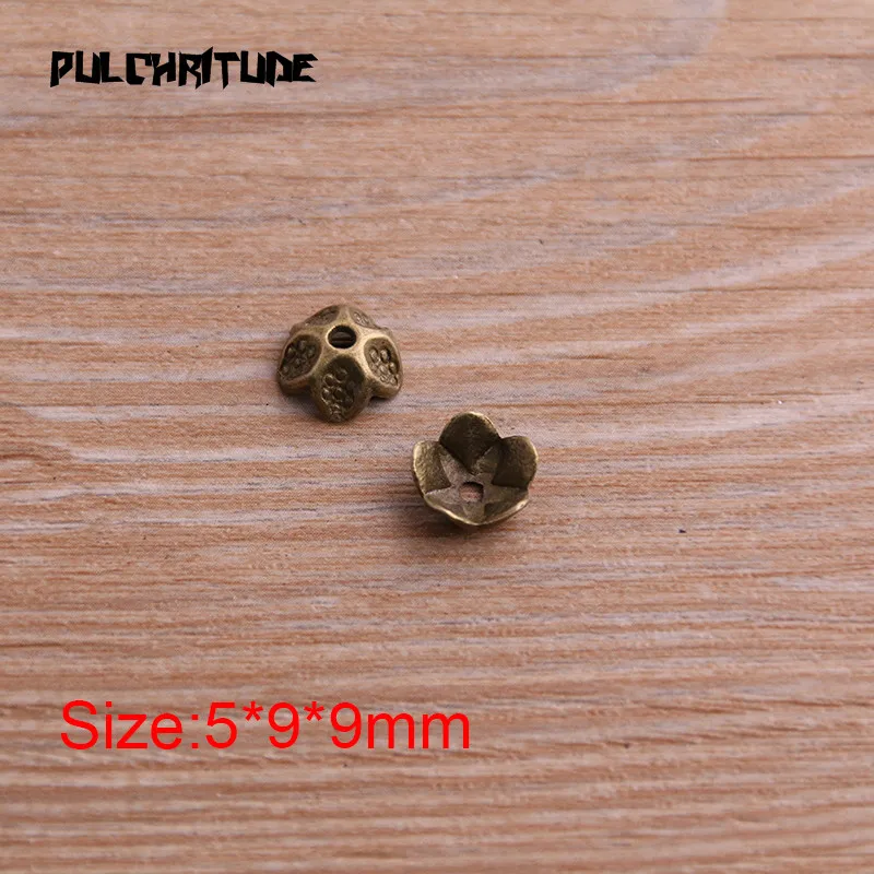 60 шт. 5*9*9 мм двухцветные шапочки для бусин Очаровательные Полые аксессуары