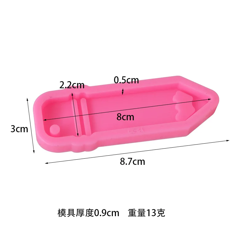 

diy silicone mold pastry mirror epoxy pencil chocolate keychain kitchen mold crystal pencil fondant cake baking pendant reasin