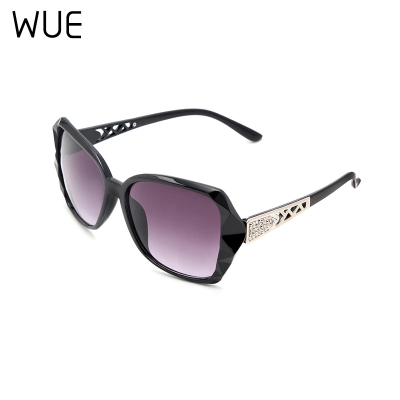 

WUE 2021 Vintage Big Frame Sunglasses Women Brand Designer Gradient Lens Driving Sun glasses UV400 Oculos De Sol Feminino