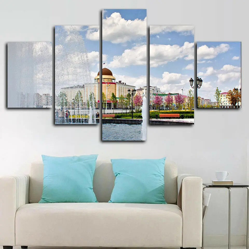 HD Печать Чечни мечеть грозни российский постер холст настенное искусство