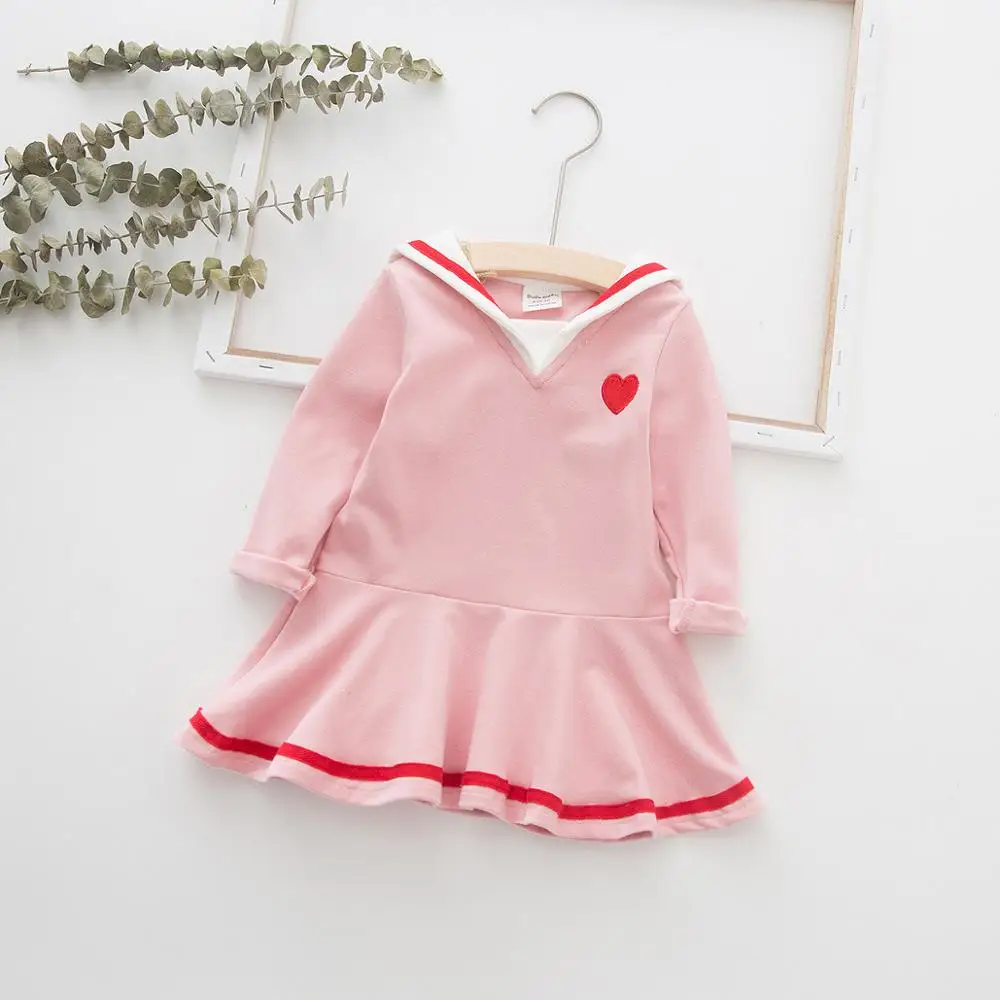 Одежда для девочек платье хлопковый свитер с длинными рукавами теплое оборками