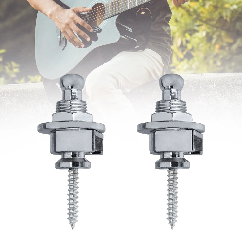 Электрический акустический гитарный ремешок Блокировка кнопки винт музыкальные