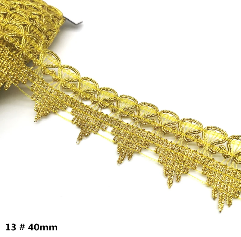 Кружево золотистое/серебристое 2 ярда украшение лентами | Дом и сад