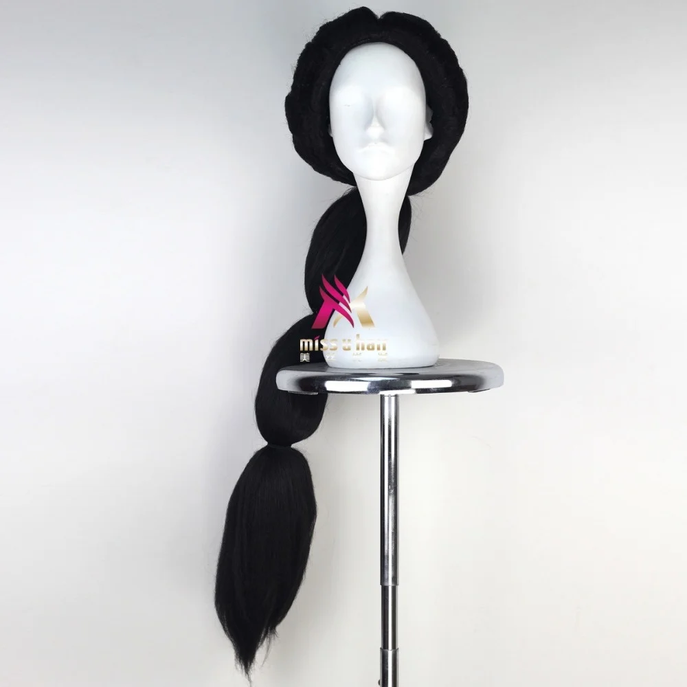 Новый парик для косплея жасмин черные длинные волосы Аладдин и волшебная лампа