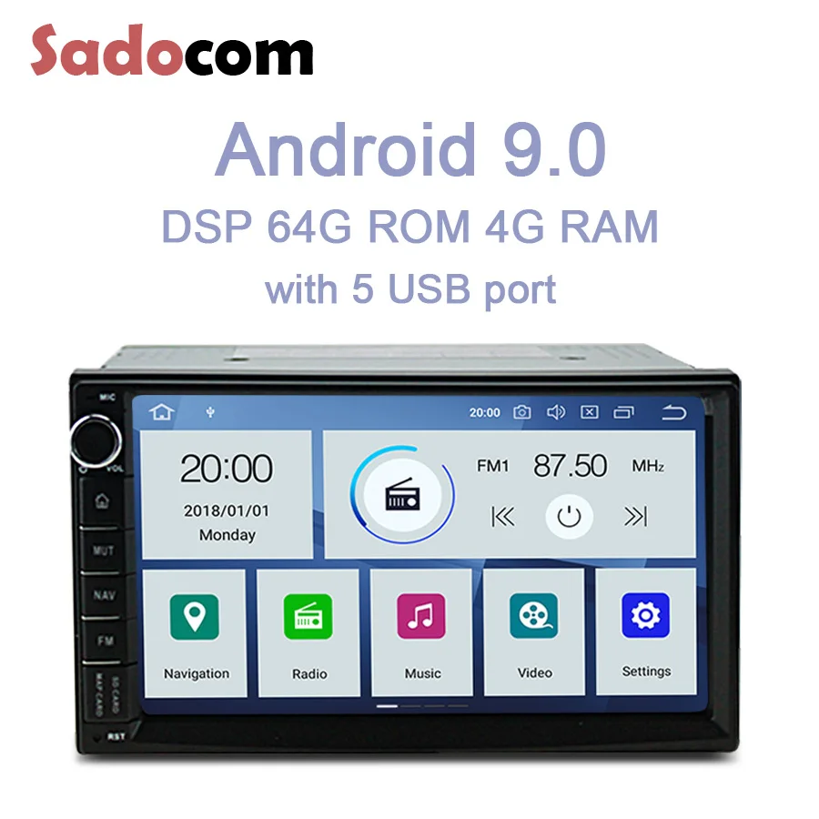 PX6 7 ''2 Din Android 9,0 4 Гб ОЗУ 64 Гб 6 ядерный RDS радио gps карта Авторадио Bluetooth wifi Автомобильный мультимедийный плеер для универсального