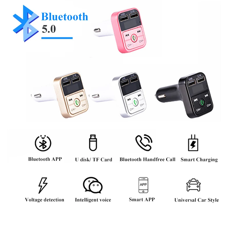 Bluetooth 5 0 FM передатчик автомобильный комплект беспроводной громкой связи аудио