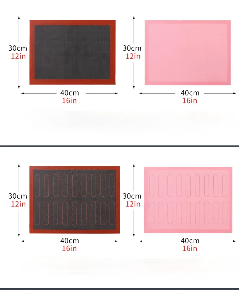 

Multi-size Silicone Baking Mat Sheet Silicone Mat For Rolling Dough Pad Non-stick Oven Patisserie Baking Accessories Tools