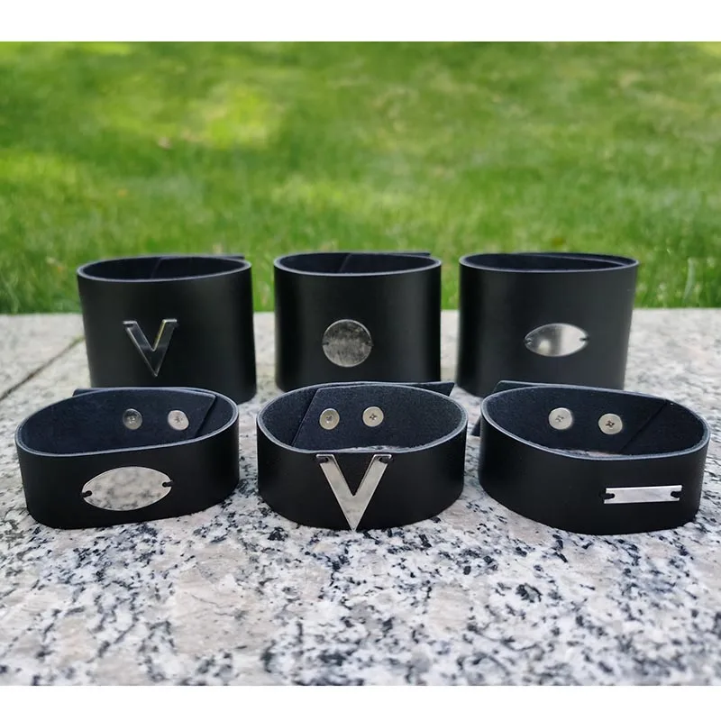 Модные браслеты D & из натуральной кожи в стиле панк для женщин и мужчин простой