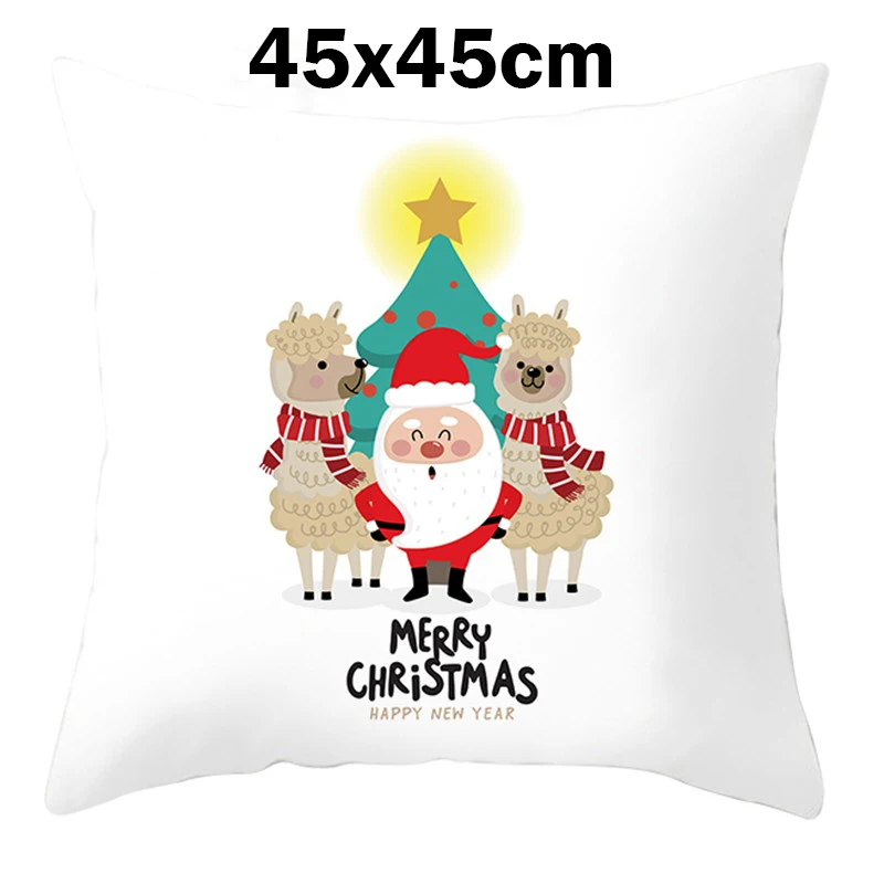 2019 Рождественская однобоковая наволочка с принтом уютная для дивана кресла