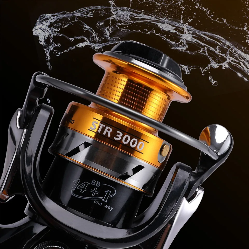 

Fishing Reel Carp Spinning Reel with Free Spool Lightweight CNC Aluminum Spool 14+1BBs Saltwater Wheel Carp Fishing Reels