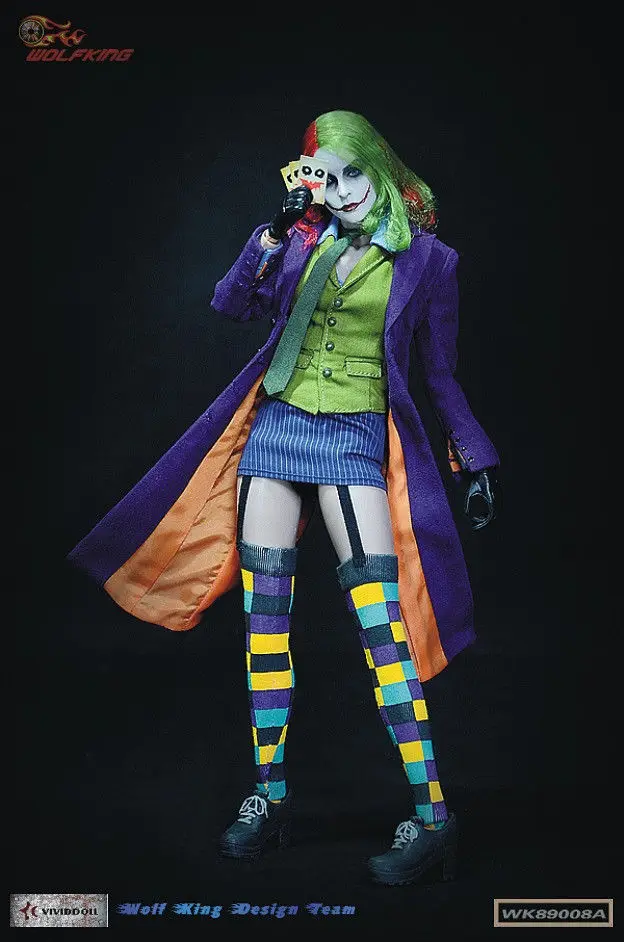 WOLFKING WK89008A 1/6 Бэтмен женский Джокер Харли Куинн 1" Коллекционная фигурка