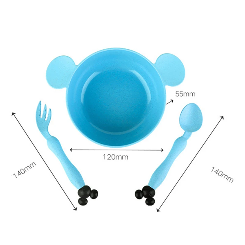 3 шт./компл. детская посуда для еды с героями мультфильмов тарелка ужина кормления