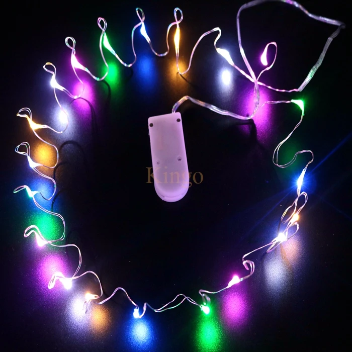 Гирлянда из медной проволоки 1 шт. 2 м 20 светодиодов на батарейках | Лампы и