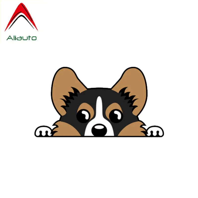 Автомобильная наклейка Aliauto украшение в виде милой собаки светоотражающая