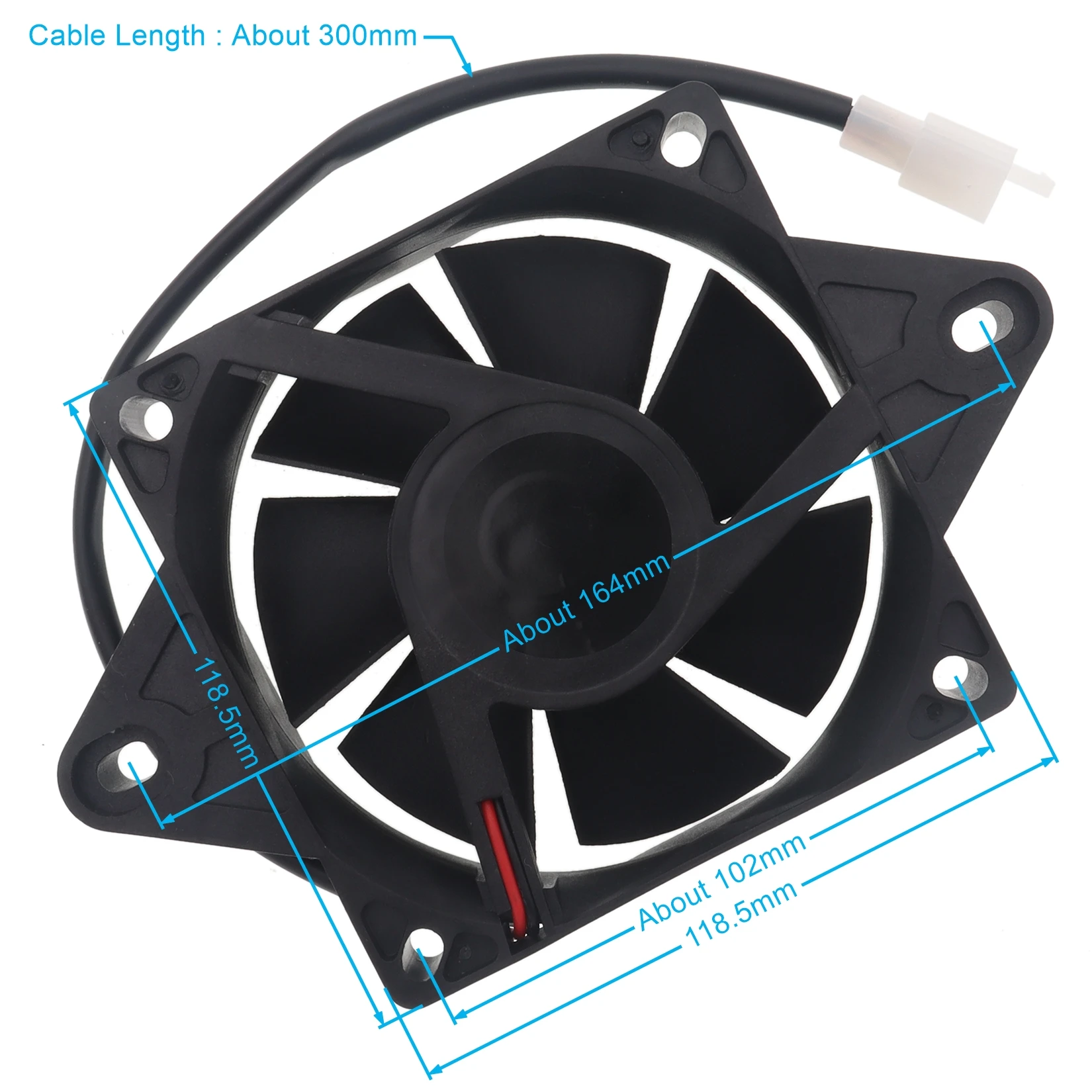 2-контактный 6-дюймовый радиатор 12 В электрический вентилятор охлаждения для
