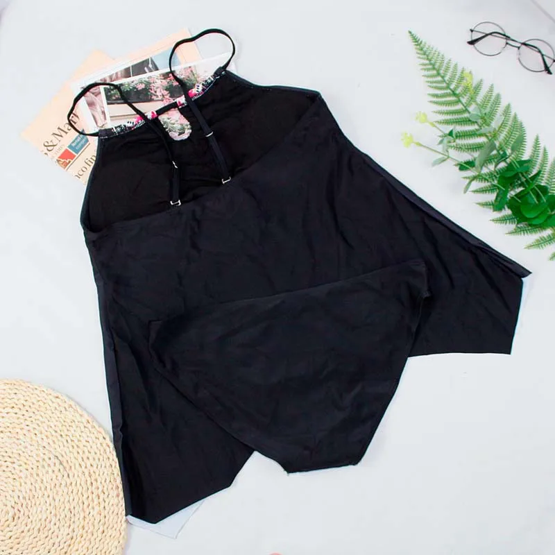 

Vintage Floral Print Bikini Swimwear Women 2 Piece Swimsuit Female Tankini Bathing Suit Plus Size 5XL Beach Wear Swimming Suit